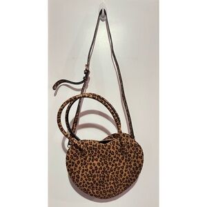 Leopard Print Heart Crossbody Bag